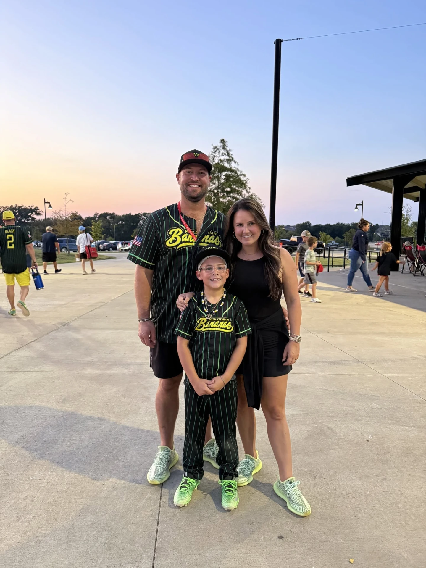 The TexCan family together at a baseball game
